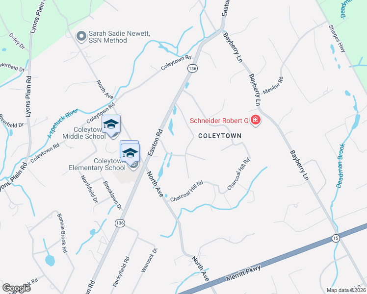 map of restaurants, bars, coffee shops, grocery stores, and more near 15 Berkeley Road in Westport