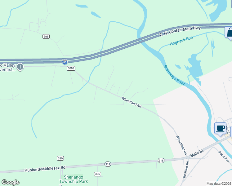 map of restaurants, bars, coffee shops, grocery stores, and more near 878 Wheatland Road in West Middlesex