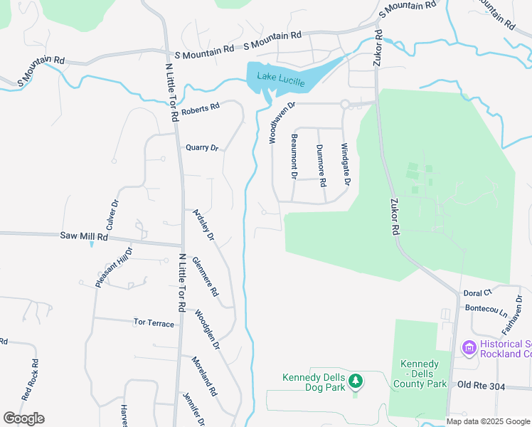 map of restaurants, bars, coffee shops, grocery stores, and more near 21 York Court in New City