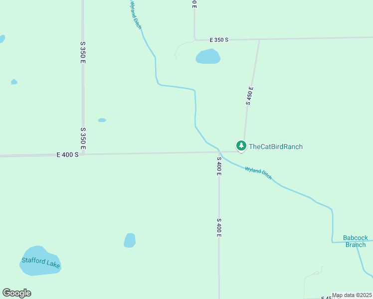 map of restaurants, bars, coffee shops, grocery stores, and more near 3966 East 400 South in Warsaw