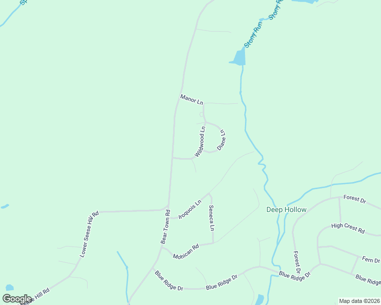 map of restaurants, bars, coffee shops, grocery stores, and more near 5 Wildwood Lane in Monroe County