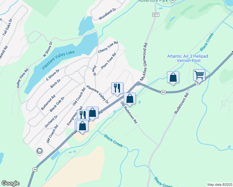 map of restaurants, bars, coffee shops, grocery stores, and more near 8 Winding Hill Road in Sussex County