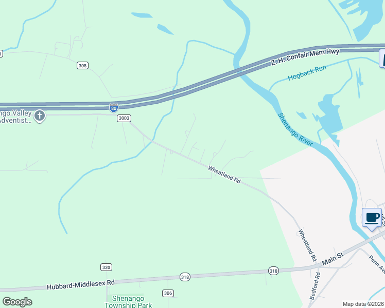 map of restaurants, bars, coffee shops, grocery stores, and more near 878 Wheatland Road in West Middlesex