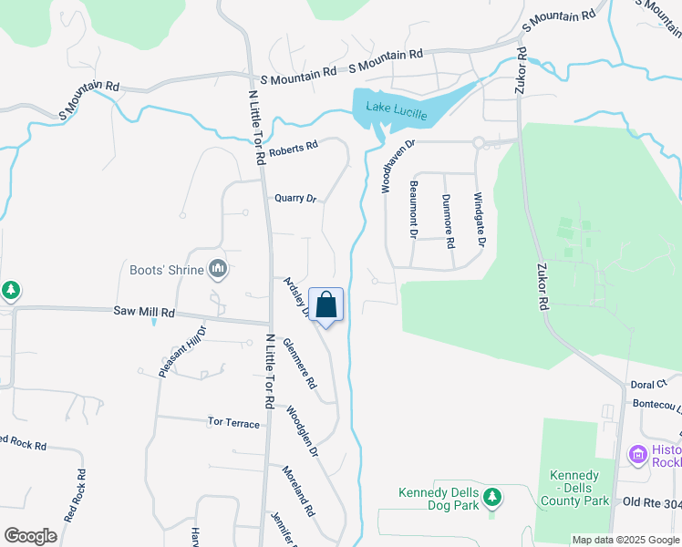 map of restaurants, bars, coffee shops, grocery stores, and more near 51 Roberts Road in New City