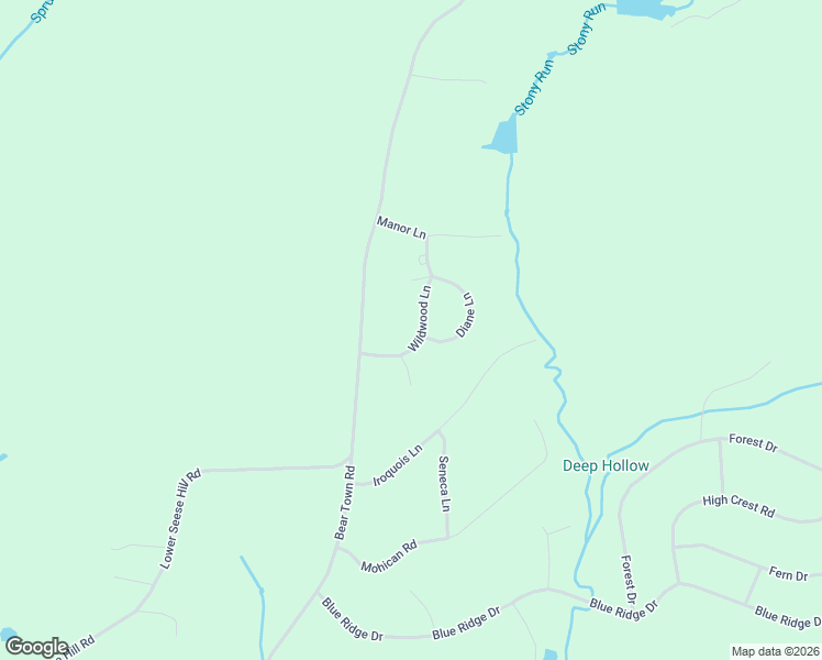 map of restaurants, bars, coffee shops, grocery stores, and more near 5 Wildwood Lane in Monroe County