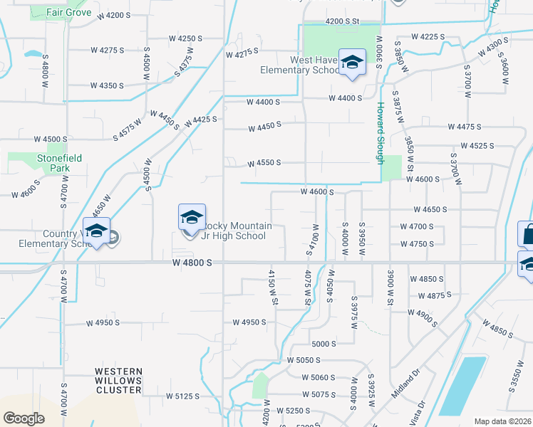 map of restaurants, bars, coffee shops, grocery stores, and more near 4657 4150 West Street in Roy