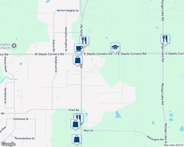 map of restaurants, bars, coffee shops, grocery stores, and more near 3901 State Road in Cuyahoga Falls