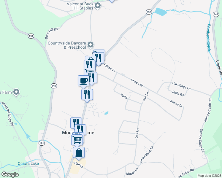 map of restaurants, bars, coffee shops, grocery stores, and more near 451 Laurel Pine Road in Cresco