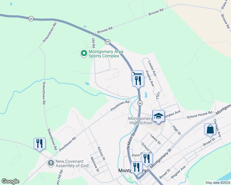 map of restaurants, bars, coffee shops, grocery stores, and more near 12-368 Old Road in Montgomery