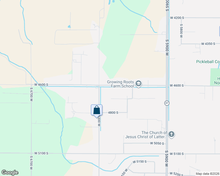 map of restaurants, bars, coffee shops, grocery stores, and more near 6228 West 4700 South in Hooper