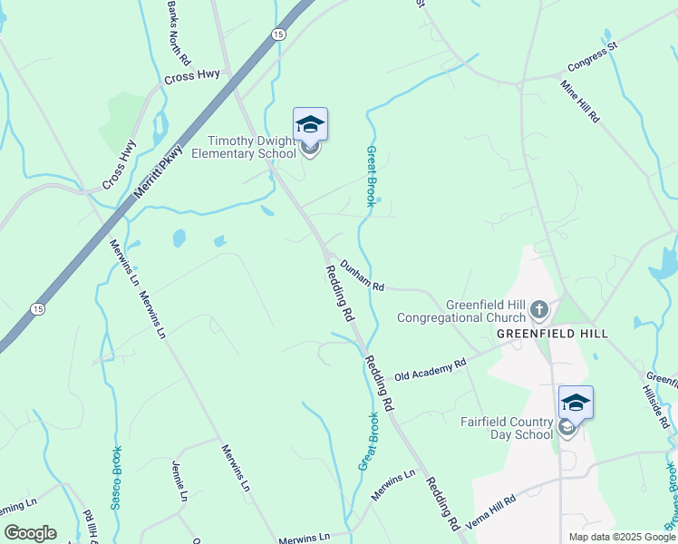 map of restaurants, bars, coffee shops, grocery stores, and more near 1341 Redding Road in Fairfield