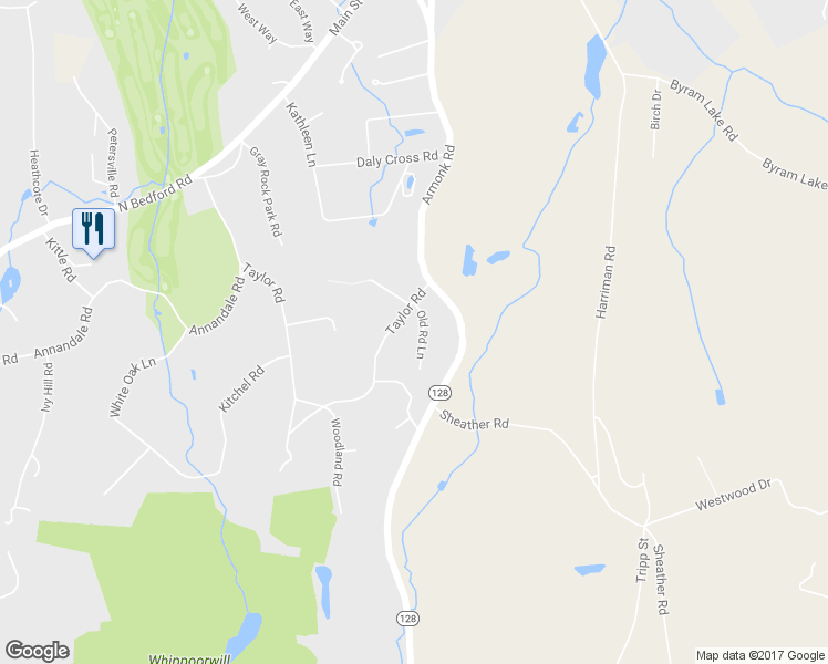 map of restaurants, bars, coffee shops, grocery stores, and more near 9 Old Road Lane in Mount Kisco
