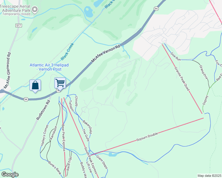map of restaurants, bars, coffee shops, grocery stores, and more near 3 Port Royal Drive in Vernon Township