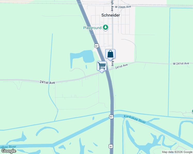 map of restaurants, bars, coffee shops, grocery stores, and more near 9719 W 241st Ave in Schneider