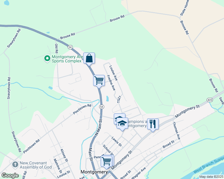 map of restaurants, bars, coffee shops, grocery stores, and more near 2-98 Clinton Drive in Montgomery