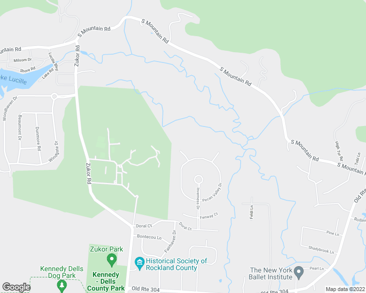 map of restaurants, bars, coffee shops, grocery stores, and more near 6 Turnberry Court in New City