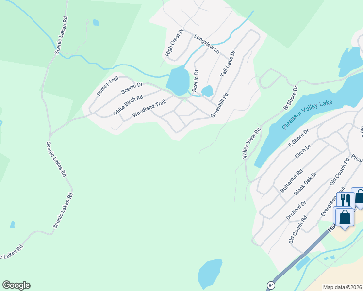 map of restaurants, bars, coffee shops, grocery stores, and more near 20 Greenhill Road in Hamburg