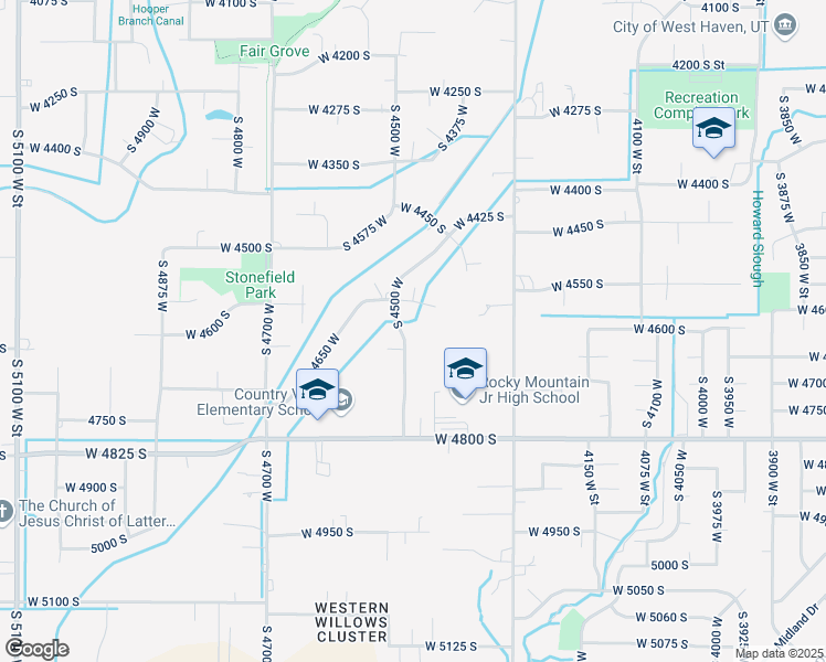 map of restaurants, bars, coffee shops, grocery stores, and more near 4614 South 4500 West in West Haven