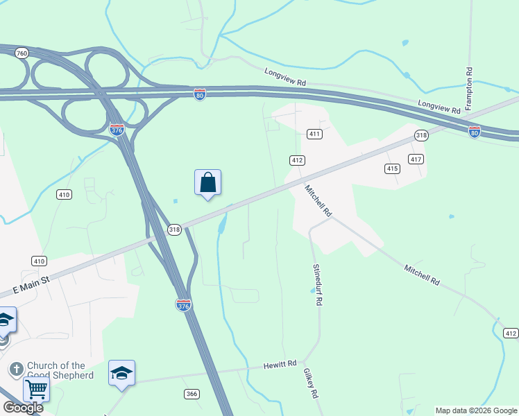 map of restaurants, bars, coffee shops, grocery stores, and more near 2861 Mercer West Middlesex Road in West Middlesex