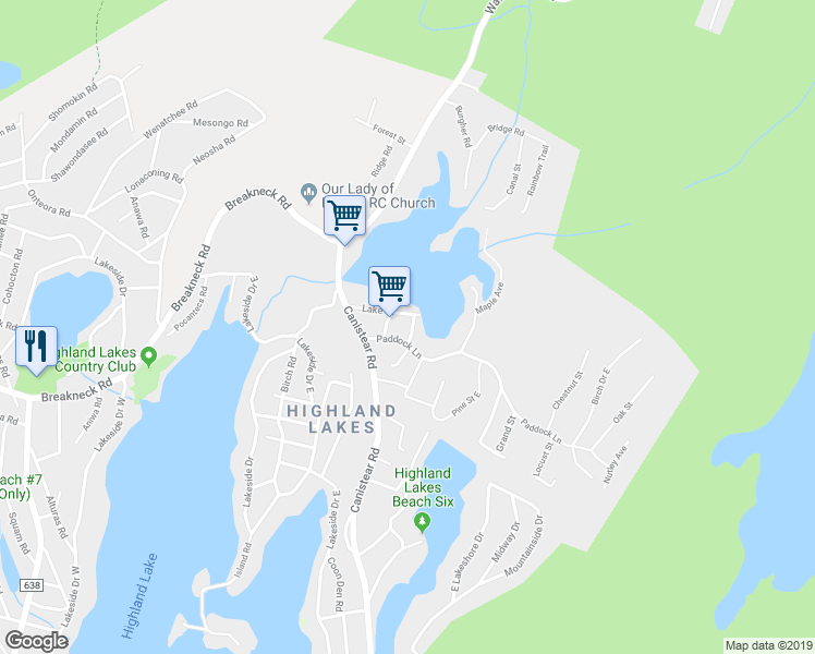 map of restaurants, bars, coffee shops, grocery stores, and more near 5 Elm Street in Sussex County