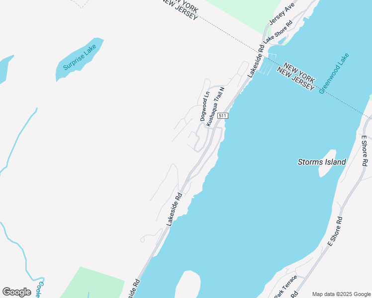 map of restaurants, bars, coffee shops, grocery stores, and more near 423 Lakeside Road in West Milford