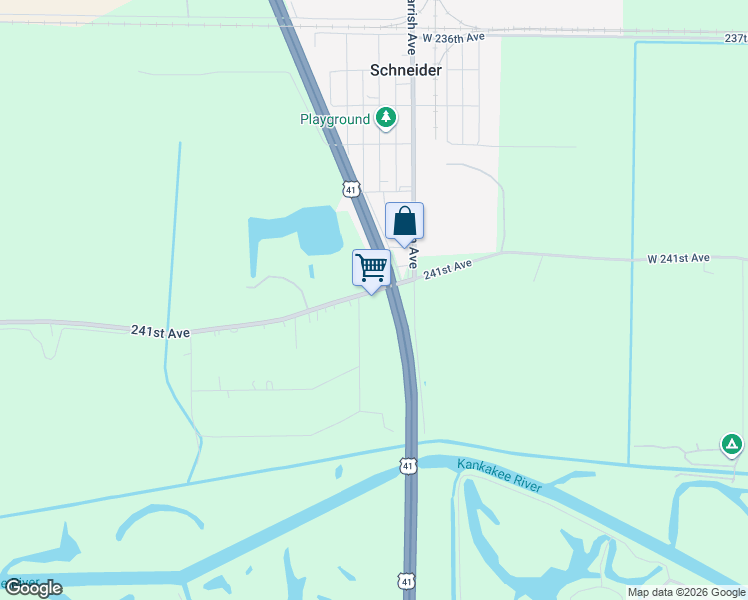 map of restaurants, bars, coffee shops, grocery stores, and more near 9719 W 241st Ave in Schneider