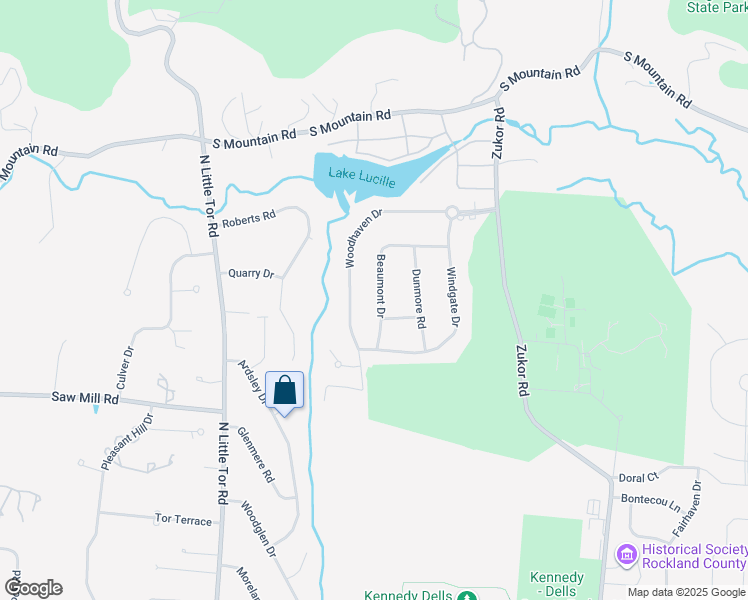map of restaurants, bars, coffee shops, grocery stores, and more near 43 Woodhaven Drive in New City