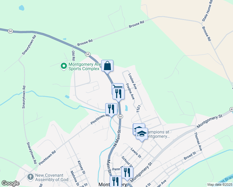 map of restaurants, bars, coffee shops, grocery stores, and more near 2 Clinton Drive in Montgomery