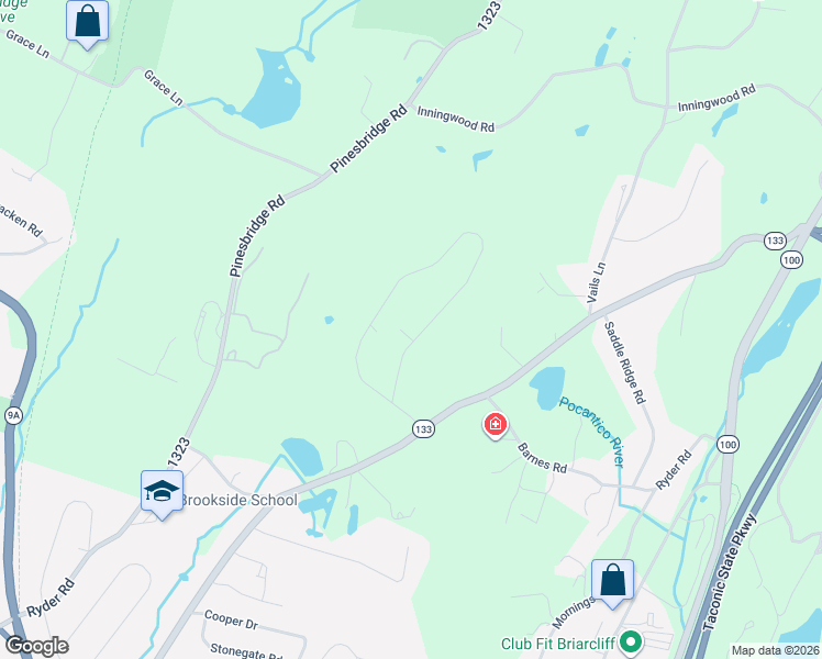 map of restaurants, bars, coffee shops, grocery stores, and more near 122 Edgewood Road in Ossining