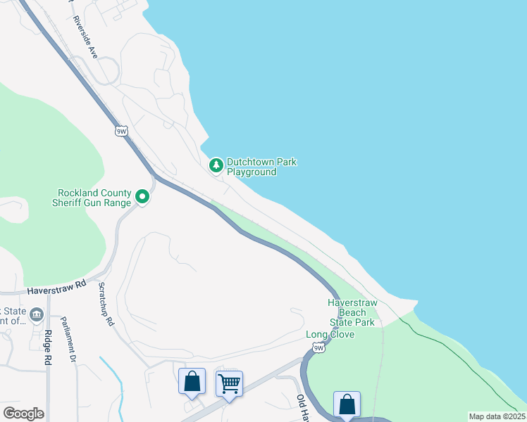 map of restaurants, bars, coffee shops, grocery stores, and more near 34 Riverside Avenue in Haverstraw