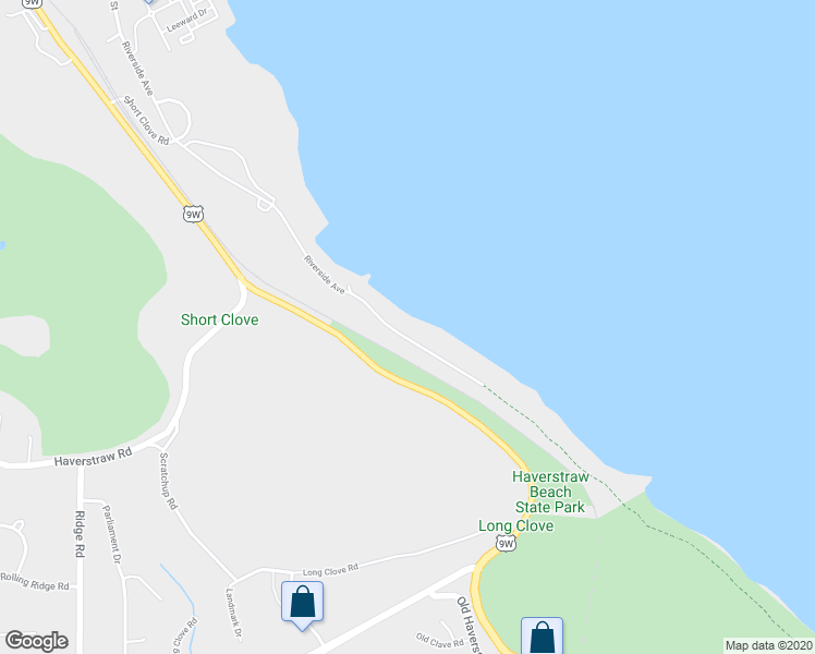 map of restaurants, bars, coffee shops, grocery stores, and more near 38 Riverside Avenue in Haverstraw