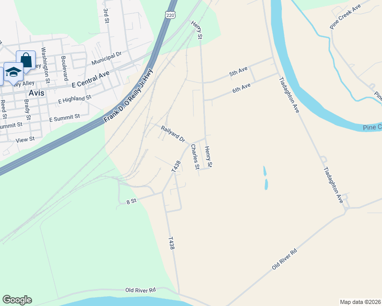 map of restaurants, bars, coffee shops, grocery stores, and more near 1020 Charles Street in Avis