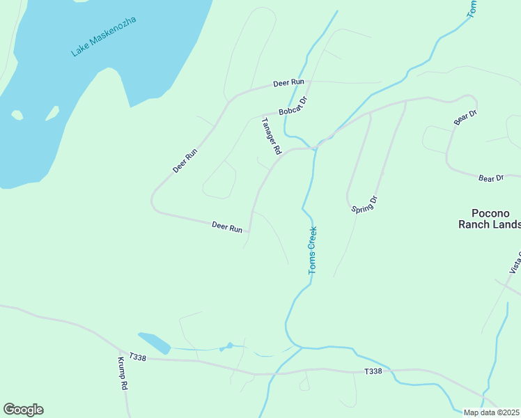 map of restaurants, bars, coffee shops, grocery stores, and more near 1385 Bear Drive in Bushkill