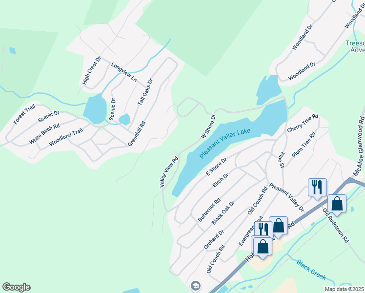map of restaurants, bars, coffee shops, grocery stores, and more near 53 West Shore Drive in Sussex County