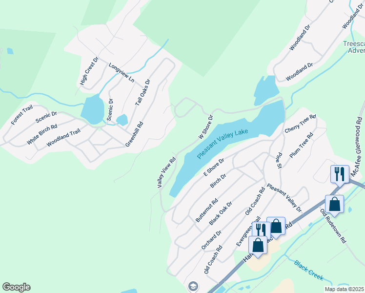 map of restaurants, bars, coffee shops, grocery stores, and more near 53 West Shore Drive in Sussex County