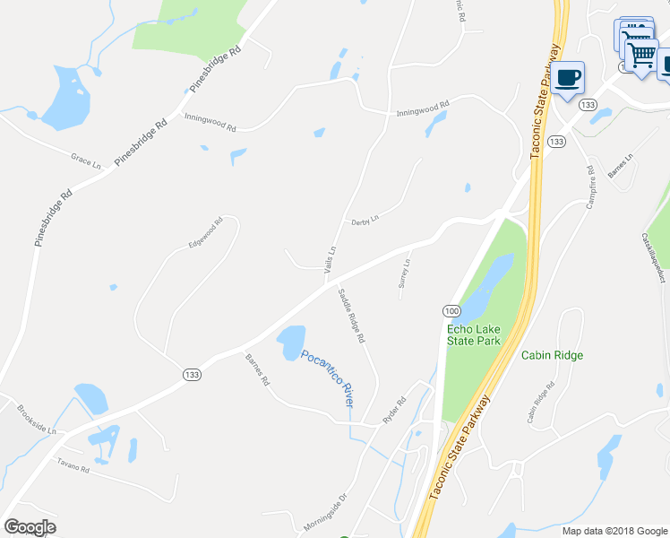 map of restaurants, bars, coffee shops, grocery stores, and more near 4 Vails Lane in Ossining