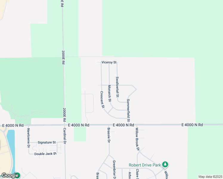 map of restaurants, bars, coffee shops, grocery stores, and more near 2297 Monarch Street in Bourbonnais