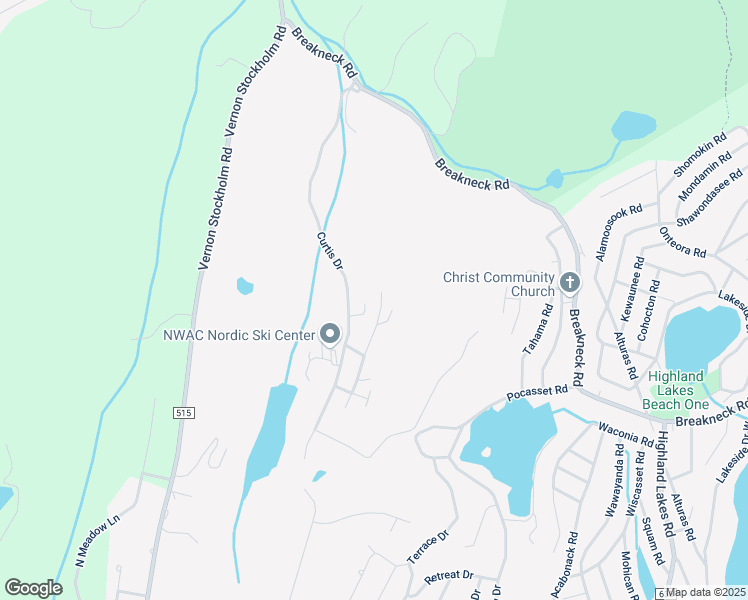 map of restaurants, bars, coffee shops, grocery stores, and more near 17 Village Way in Vernon Township
