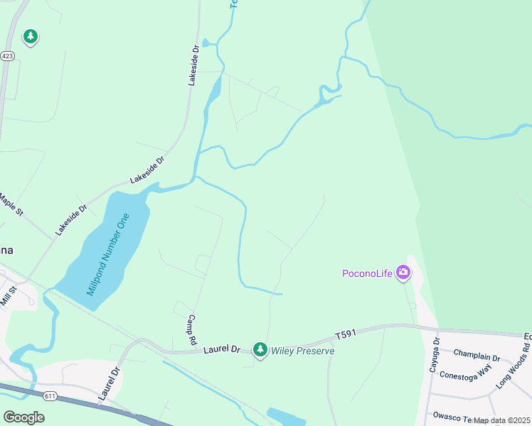 map of restaurants, bars, coffee shops, grocery stores, and more near 299 West Drive in Tobyhanna
