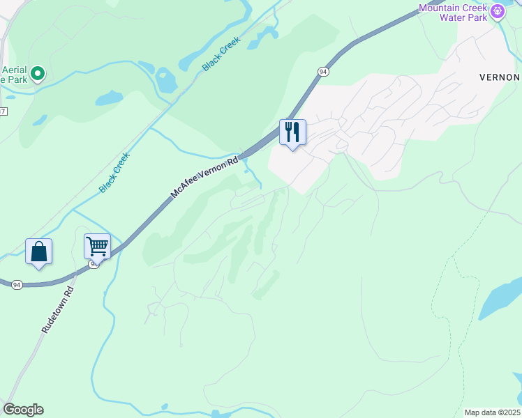 map of restaurants, bars, coffee shops, grocery stores, and more near 3 Pevero Drive in Vernon Township