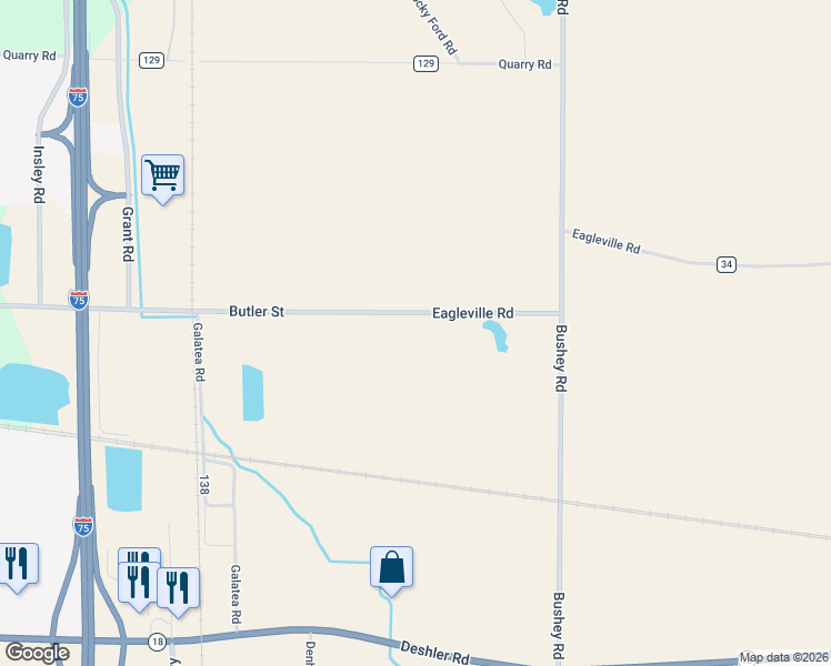 map of restaurants, bars, coffee shops, grocery stores, and more near in North Baltimore