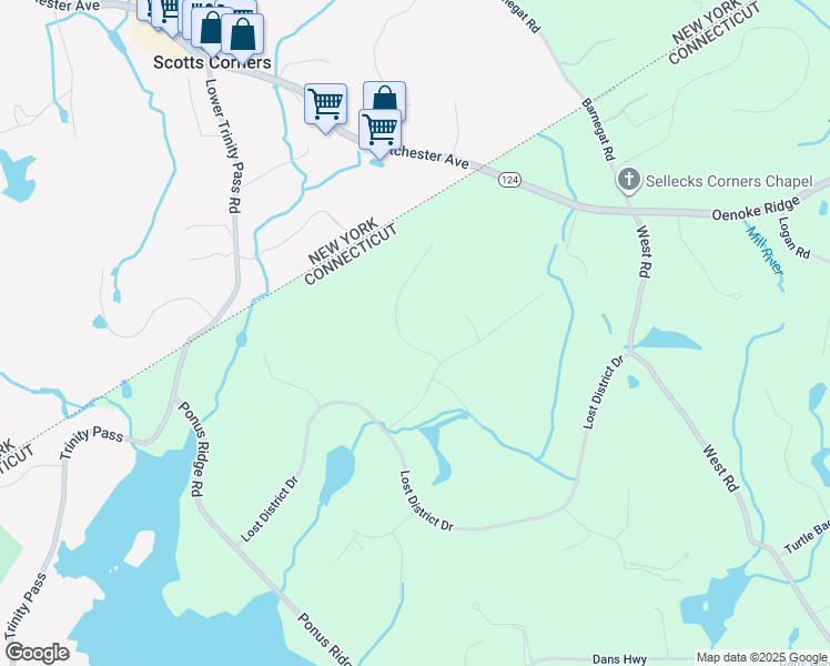 map of restaurants, bars, coffee shops, grocery stores, and more near 29 Pequot Lane in New Canaan