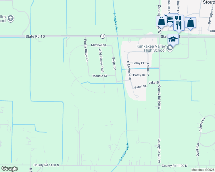 map of restaurants, bars, coffee shops, grocery stores, and more near 11635 Wild Flower Trail in Wheatfield