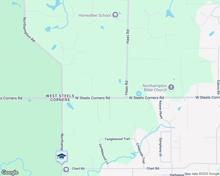 map of restaurants, bars, coffee shops, grocery stores, and more near 557 West Steels Corners Road in Cuyahoga Falls