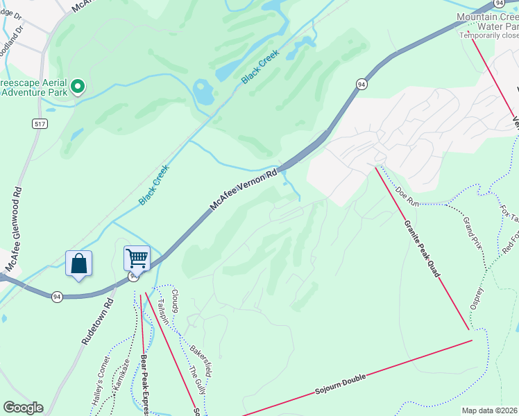 map of restaurants, bars, coffee shops, grocery stores, and more near 148 New Jersey 94 in Sussex County