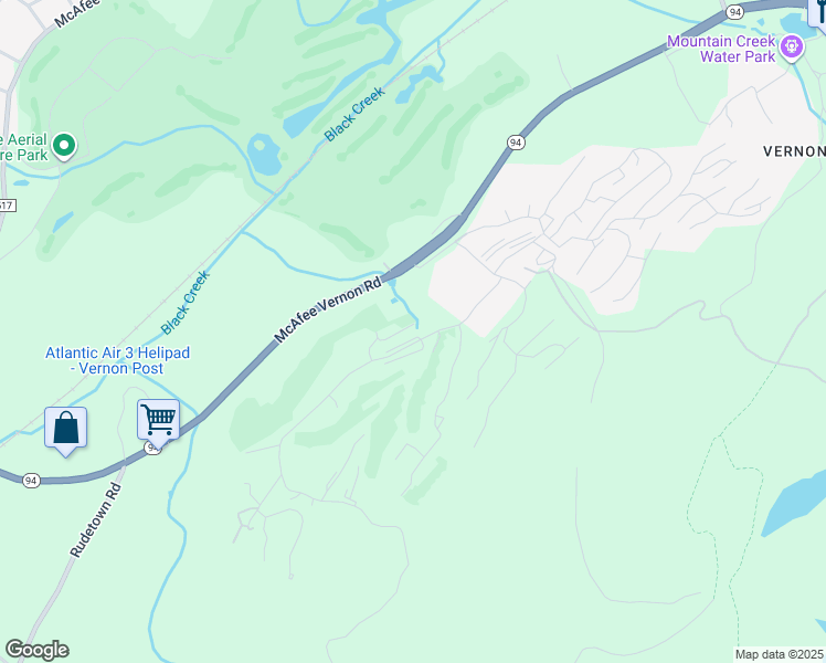 map of restaurants, bars, coffee shops, grocery stores, and more near 2 Falkenstein Drive in Vernon Township