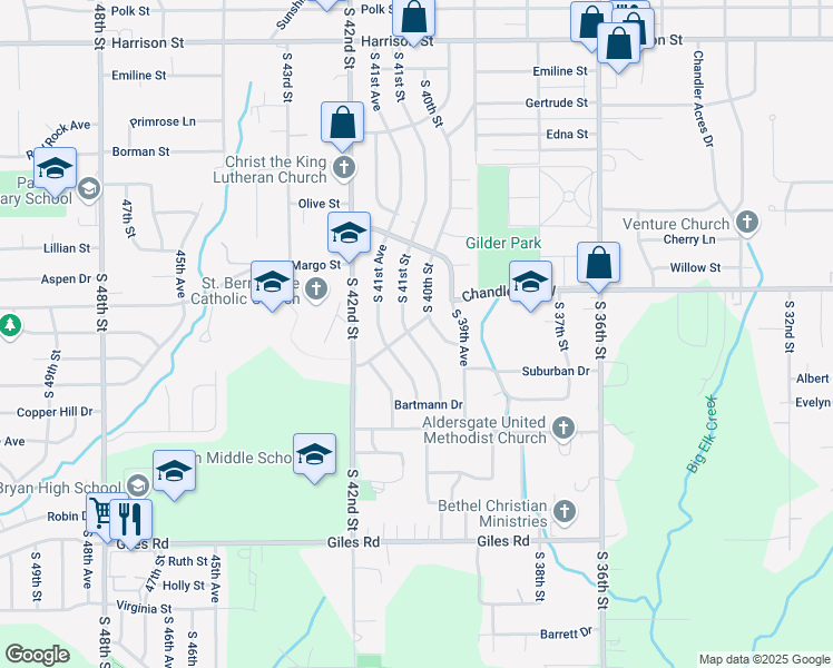 map of restaurants, bars, coffee shops, grocery stores, and more near 4009 Southern Hills Dr in Bellevue