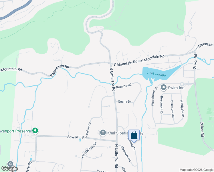 map of restaurants, bars, coffee shops, grocery stores, and more near 6 Denver Drive in New City