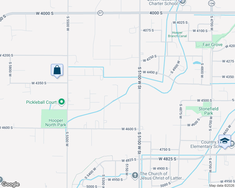 map of restaurants, bars, coffee shops, grocery stores, and more near 4454 South 5225 West in Hooper