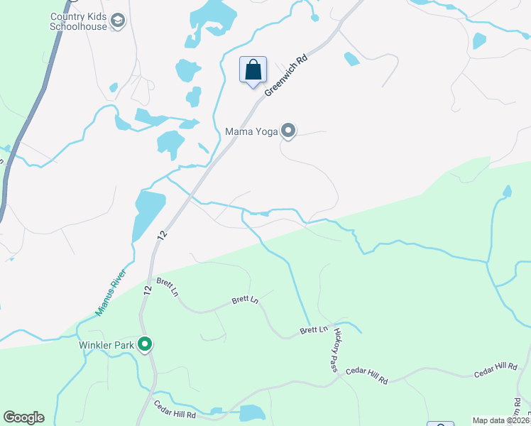 map of restaurants, bars, coffee shops, grocery stores, and more near 66 Millbrook Road in Bedford